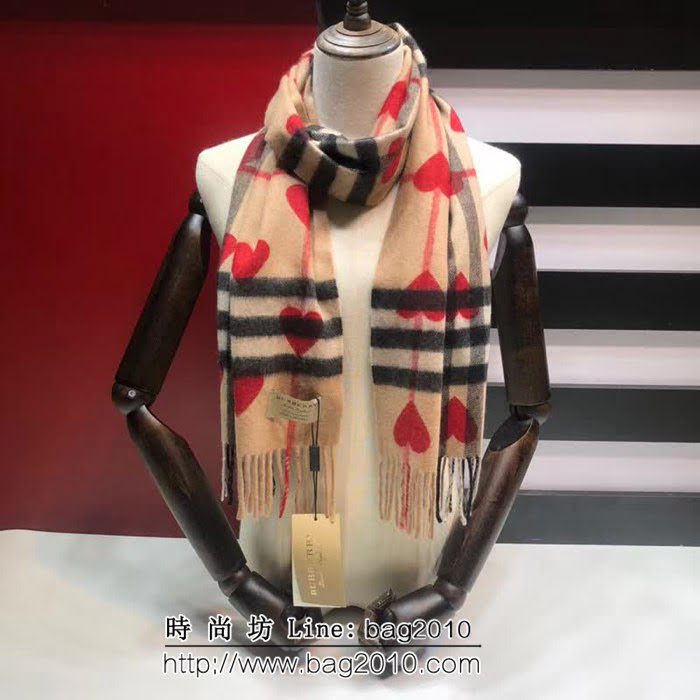 BURBERRY巴寶莉 B家原單經典爆款 桃心雙面羊絨圍巾 親子款 LLWJ6070